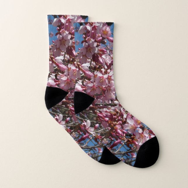Cherry Blossoms et Blue Sky Spring Floral (Paire)