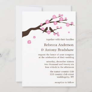 Cherry Blossoms Mariage Invitations