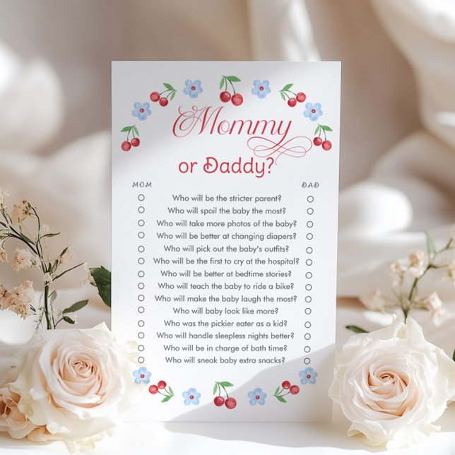Cherry Blue maman ou papa jeu de Baby shower (Créateur téléchargé)