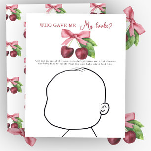 Cherry bow baby shower Qui m'a donné Mon look?