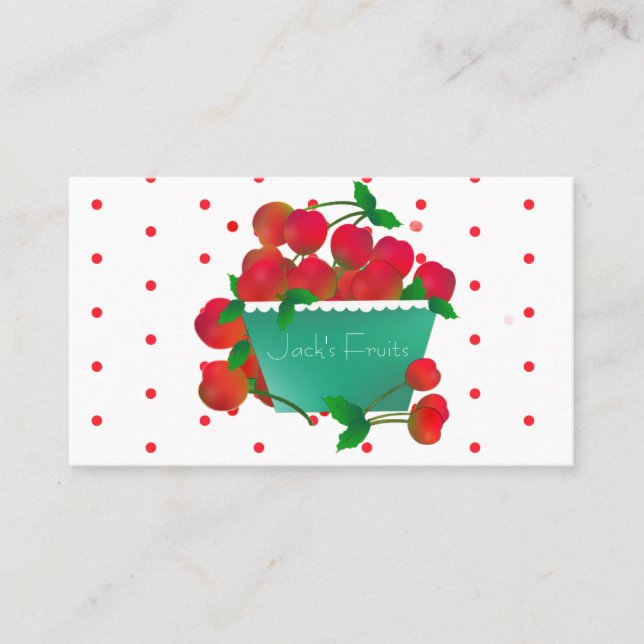 Cherry Bowl Carte de visite (Devant)