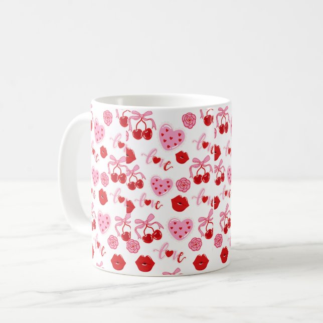 Cherry Clube Mug– Cute Aesthetic MUG (Devant gauche)