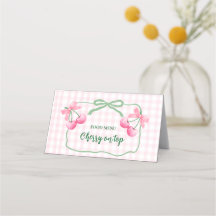 Cherry En Haut Anniversaire Carte de menu pliée