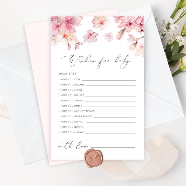 Cherry fleurs des souhaits pour la carte bébé (Créateur téléchargé)