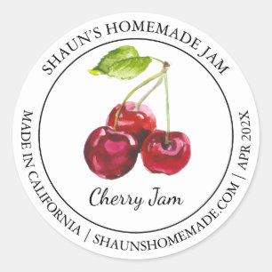 Cherry Jam étiquette moderne