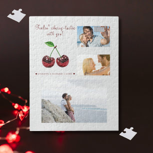 Cherry Love Personnalisé Valentine's Day Puzzle