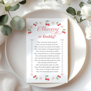 Cherry Maman ou papa jeu de Baby shower