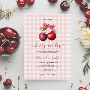 Cherry On Top avec Baby shower Bow Invitation
