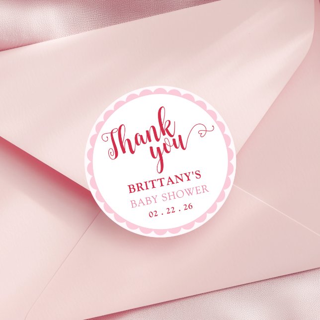 Cherry On Top Baby Shower Round Stickers (Créateur téléchargé)