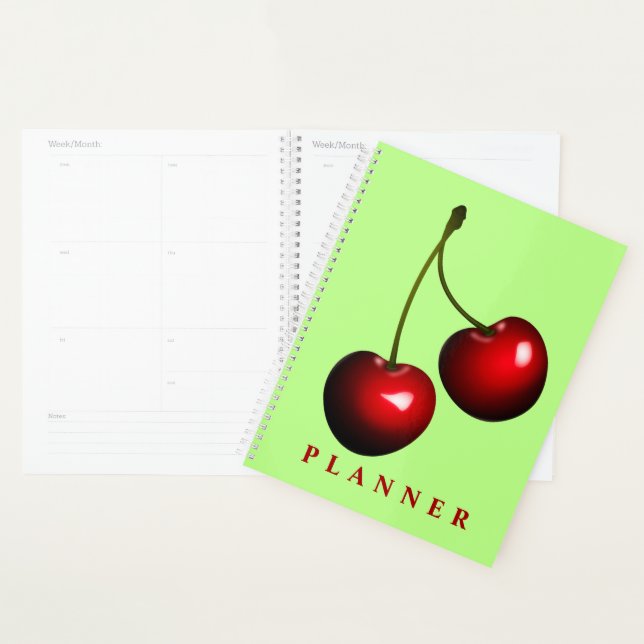 Cherry Planner avec des couleurs personnalisées ou (Devant avec enveloppe)