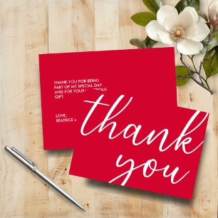 Cherry Red Anniversaire Merci moderne Script