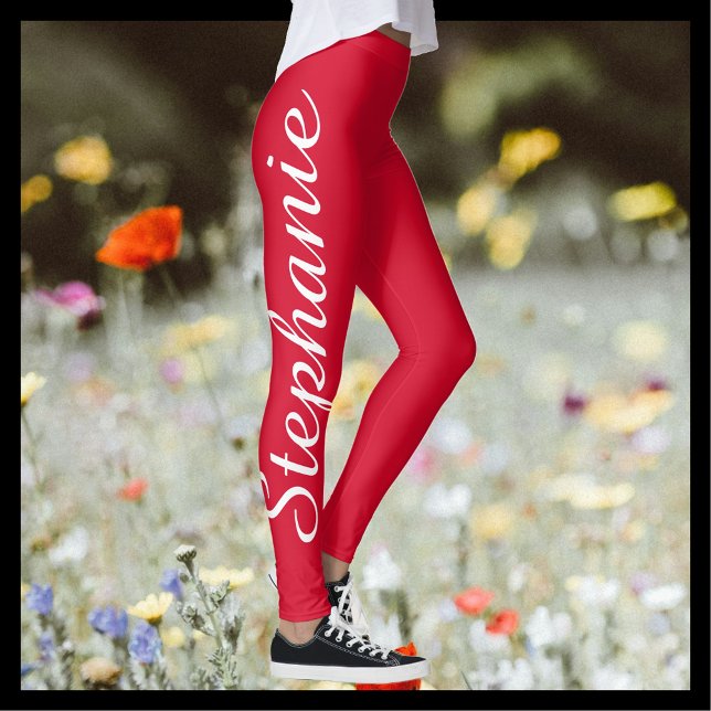 Cherry Red Custom Fashion / Leggings de Yoga avec  (Créateur téléchargé)