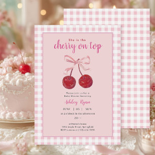Cherry sur invitation Top Baby shower