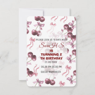 Cherry Sweet Invitation de fête d'anniversaire, Ce