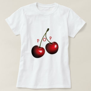 Cherry T-Shirt Funny - Pop Me - Texte personnalisé