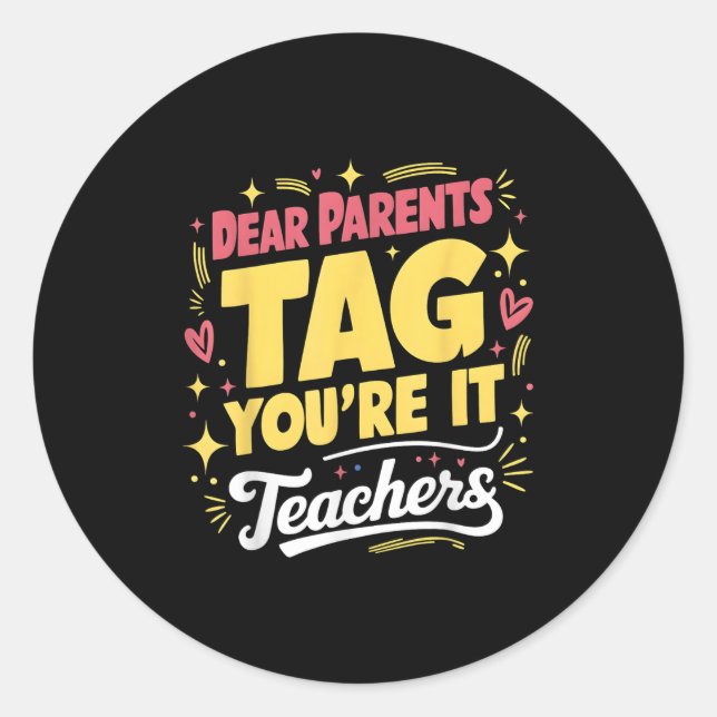 Chers parents Étiquette Vous êtes ça l'amour Ensei (Devant)