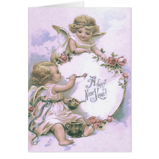 Cherub Angel Peinture Rose Oeuf (Devant)