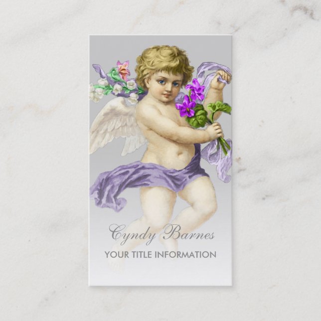 Cherub avec Carte de visite violet sur n'importe q (Devant)