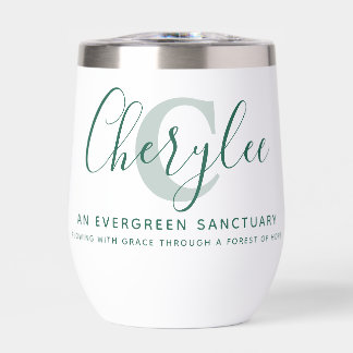 Cherylee name meaning and monogram green text