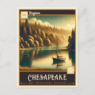 Chesapeake, Virginie Carte postale Vintage