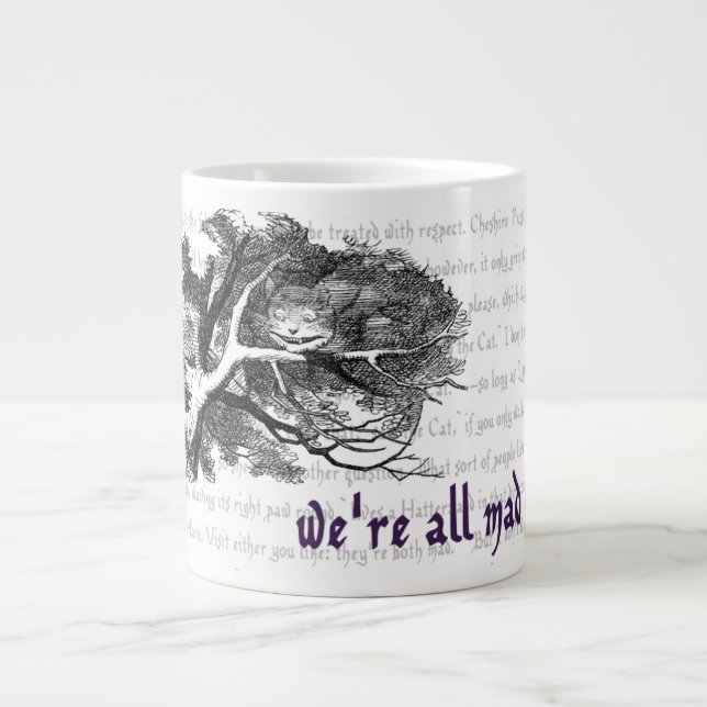 Cheshire Cat Giant Café Mug (Devant)