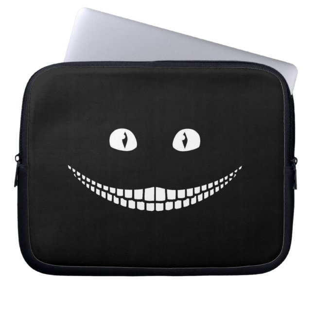 Cheshire Cat Grin Black Electronique Sac (Devant)