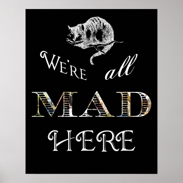 Cheshire Cat Mad Alice Poster ou imprimer (Devant)