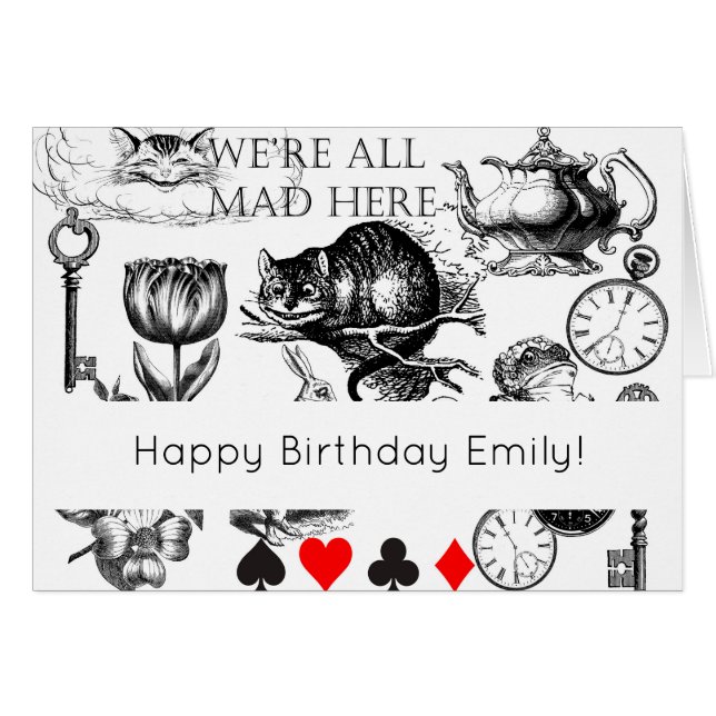 Cheshire Chat classique alice au merveilleux fou (Devant horizontal)