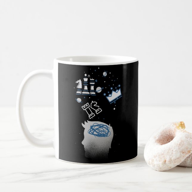 Chess Design Café Mug (Avec donut)