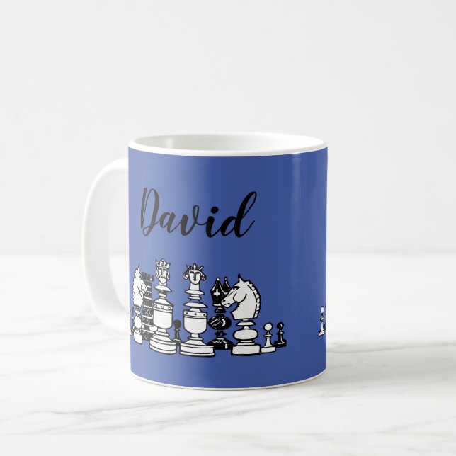 Chess Thème Personnalisé Café Mug (Devant gauche)