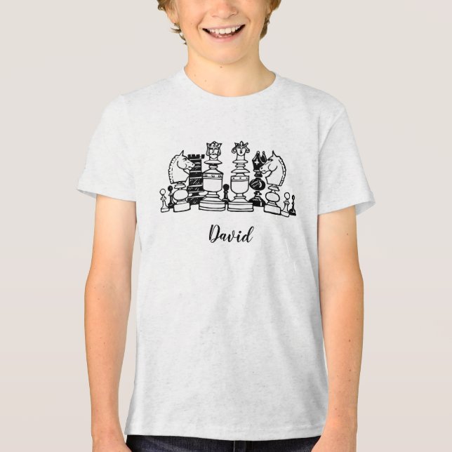 Chess Thème Personnalisé Enfants Tshirt (Recto)