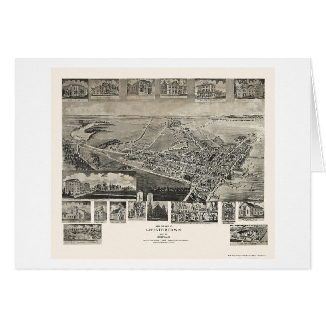 Chestertown, carte panoramique de DM - 1907 (Devant horizontal)