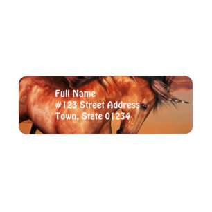 Chestnut Unicorn Étiquettes de la poste