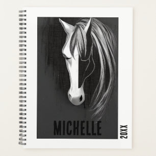 Cheval Abstrait noir et blanc personnalisé