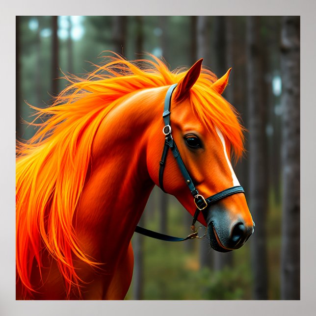 🐎 Cheval Alezan Décoration de Maison Équestre Cad (Devant)