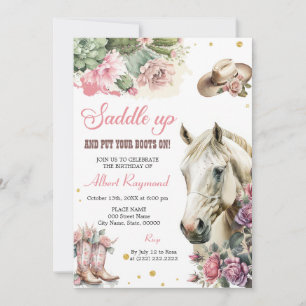 Cheval Anniversaire Invitation fille fille fille r