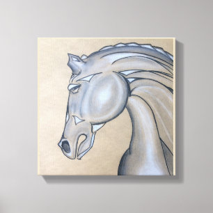 Cheval Art déco sur toile