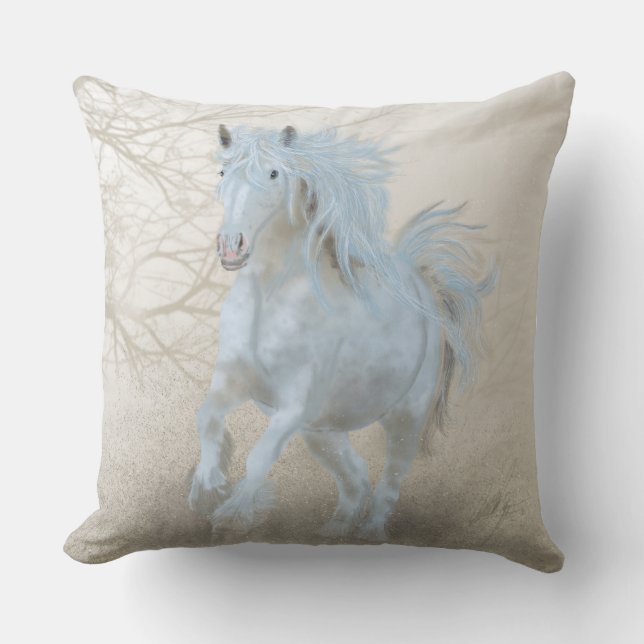Cheval blanc - Coussin (Recto)