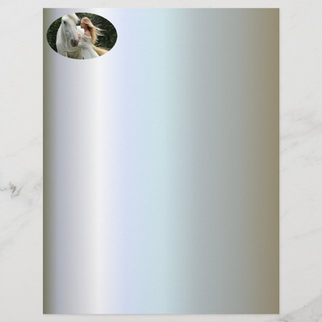 Cheval blanc et fille (Devant)