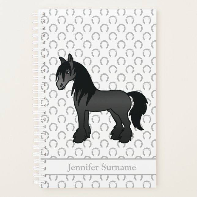 Cheval Clydesdale Black Gypsy Vanner & Texte perso (Devant)