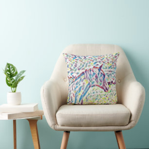 Cheval Couleurs De Vie, Coussin