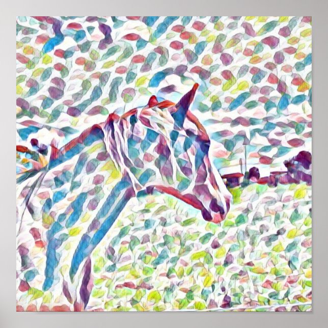Cheval Couleurs De Vie, Poster (Devant)