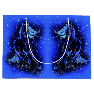 Cheval Courir À Blue Starry Night Cadeau Sac