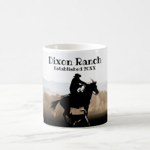Cheval Cowboy De Ranch Personnalisé Établi Mug De 