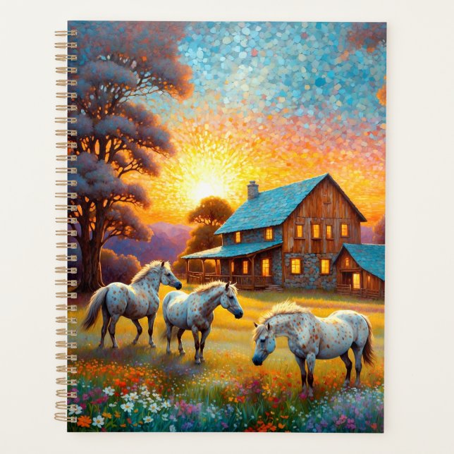 Cheval dans la prairie de fleurs sauvages de la fe (Devant)