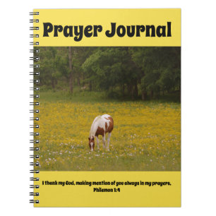 Cheval dans le pâturage du Journal de prière Fle