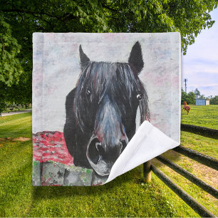 Cheval dans un champ équestre peintre cavalier
