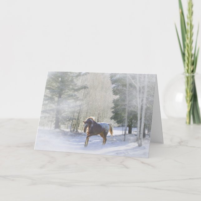 Cheval d'Appaloosa dans la carte de vacances de (Devant)