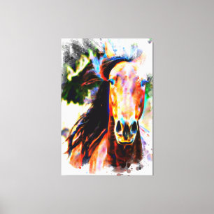 *~* Cheval d'art Équine artistique AR22 toile Impr