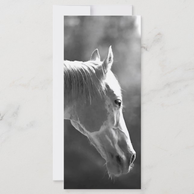 Cheval d'art pop noir et blanc (Devant)